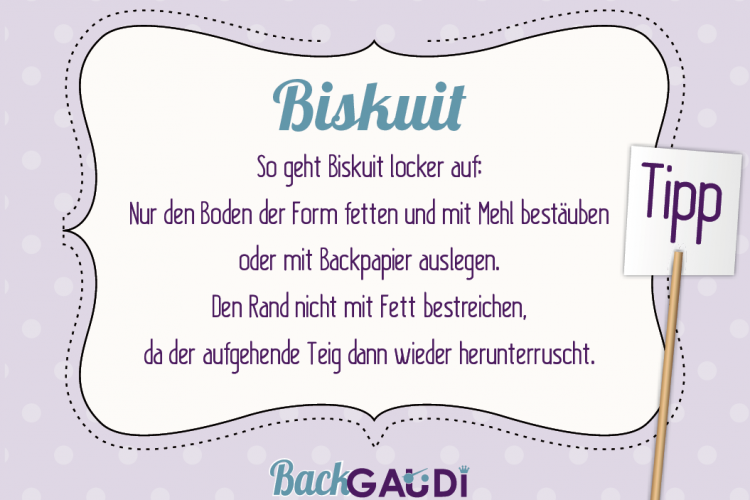 Backtipp Biskuit