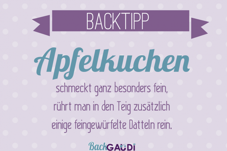 Backtipp Apfelkuchen