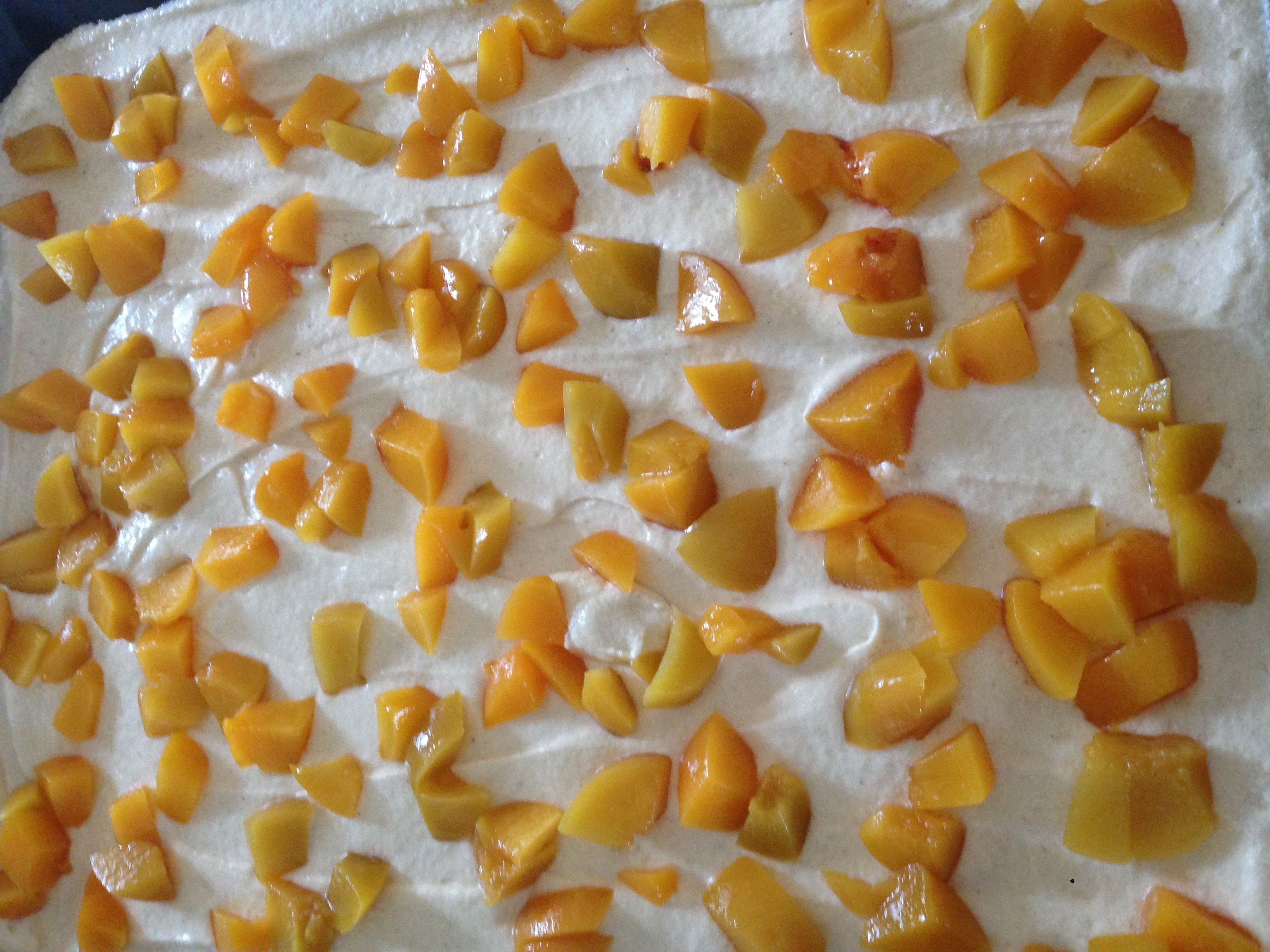 Pfirsichkuchen vom blech – schnelle kuchen – backgaudi