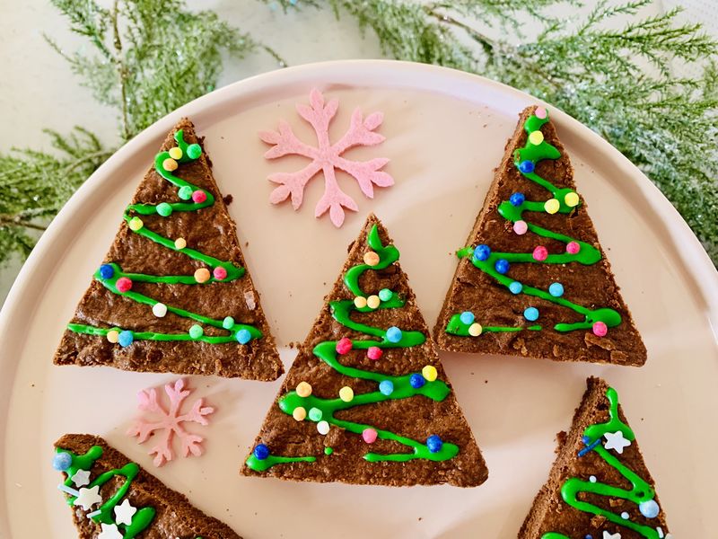 Weihnachtsbaum Brownies